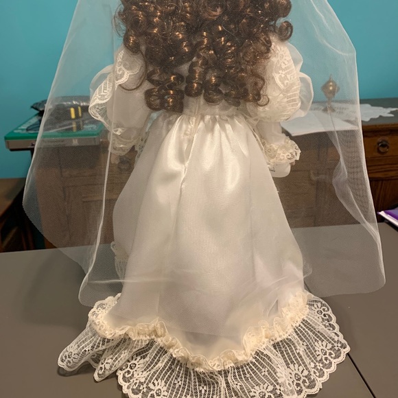 Victorian Wedding Porcelain Doll - Picture 2 of 2